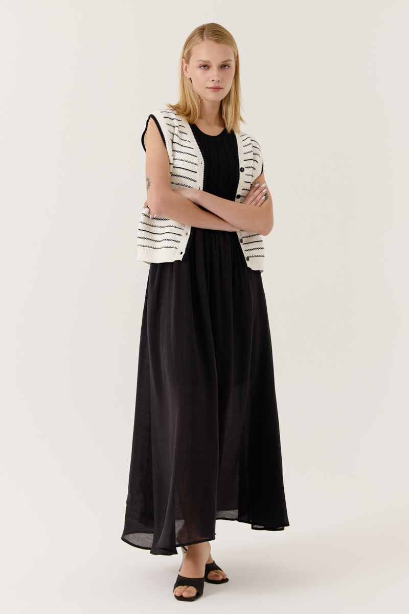 VESTIDO LARGO ALIRIS COLOR NEGRO 6